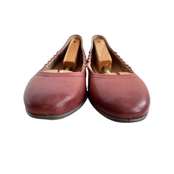 ECCO Womens Incise Enchant Ballerina Ballet Flats Petal Trim Leather Sz 39 8-8.5 - Picture 2 of 12